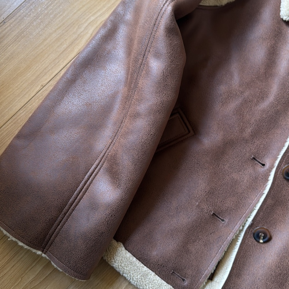 Bona Sherpa Jacket in Burnished Brown - Picture 4 of 8